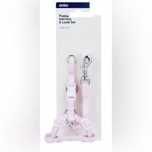 Anko Pink Leash and Collar Set for puppies/small dogs or large cats NWOT.